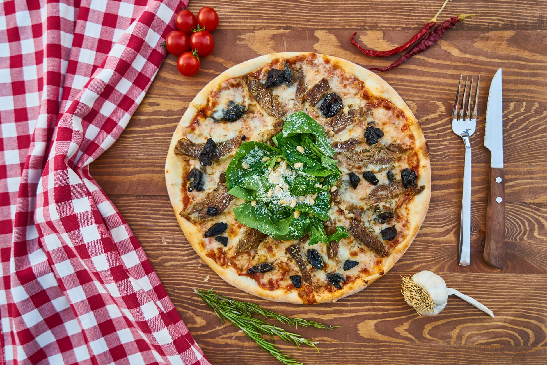 Pizza on Table